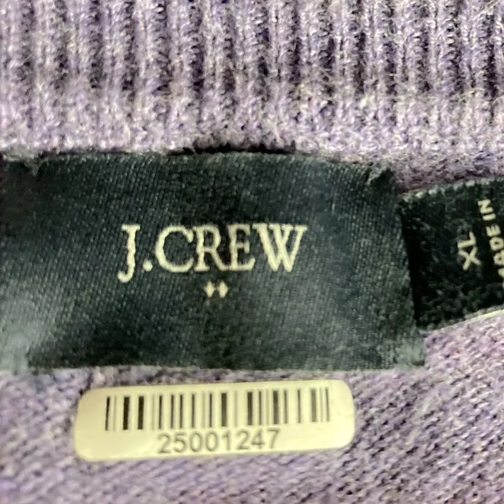 J Crew Men’s Purple Sweater Size XL
